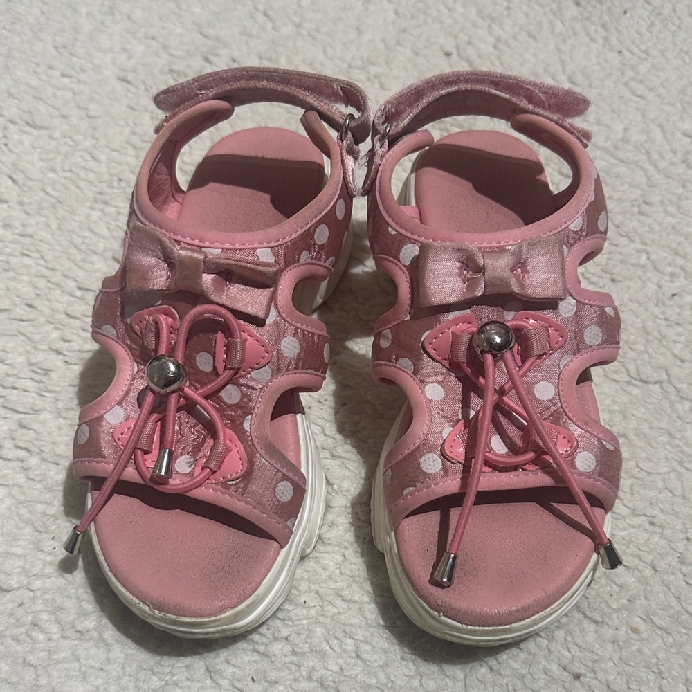 Pink Polka Dot Kids Sandals